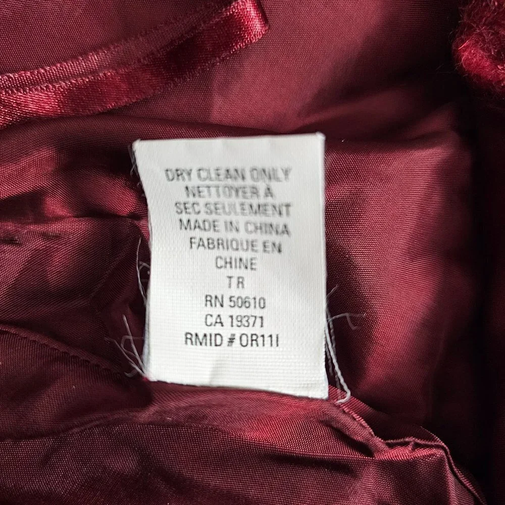 Anne Klein 2 Vintage Mohair Wool Burgundy Skirt